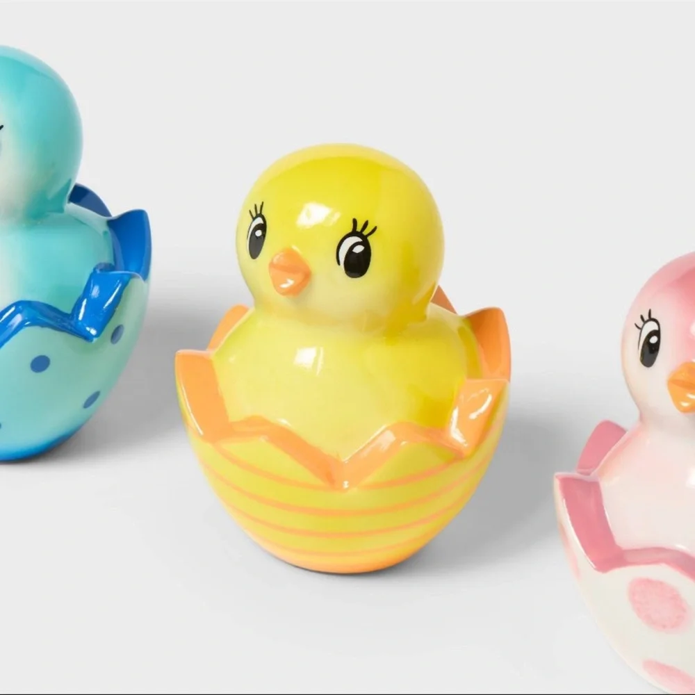 New! Target Spritz 3pk Easter Polyresin Bird in Egg Shell Colorful Set 2026